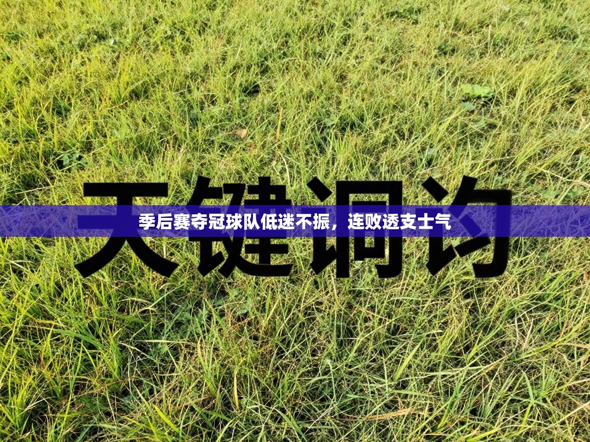 季后赛夺冠球队低迷不振,连败透支士气 第1张