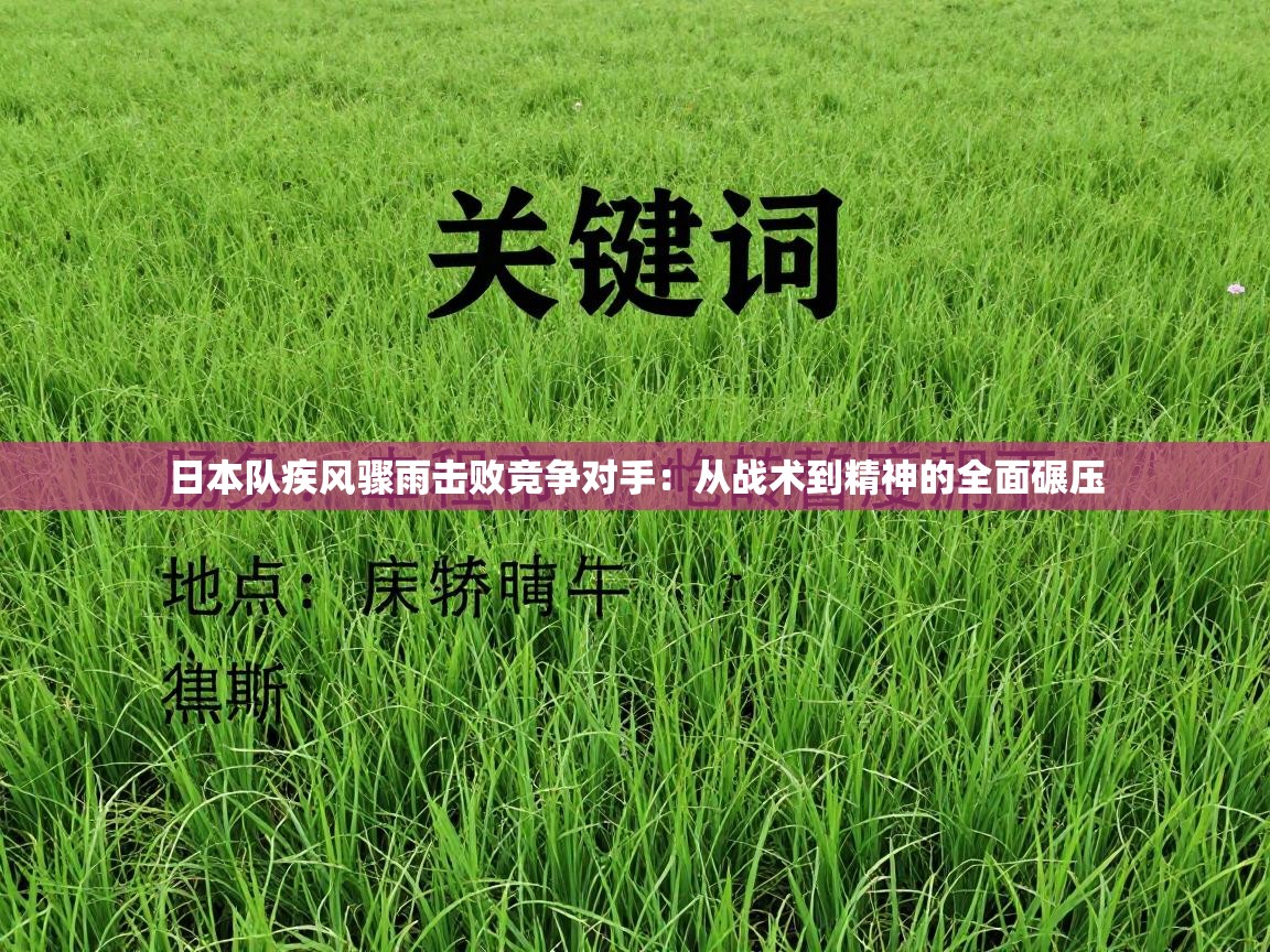 日本队疾风骤雨击败竞争对手:从战术到精神的全面碾压 第1张